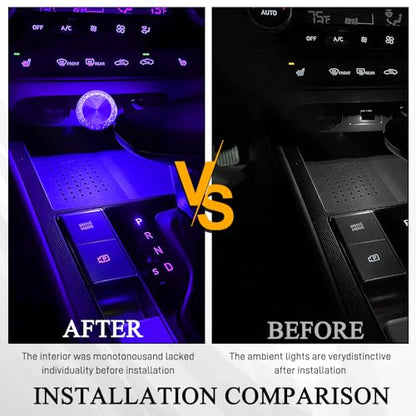 4PCS USB LED Car Interior Atmosphere Lamp (Blue)