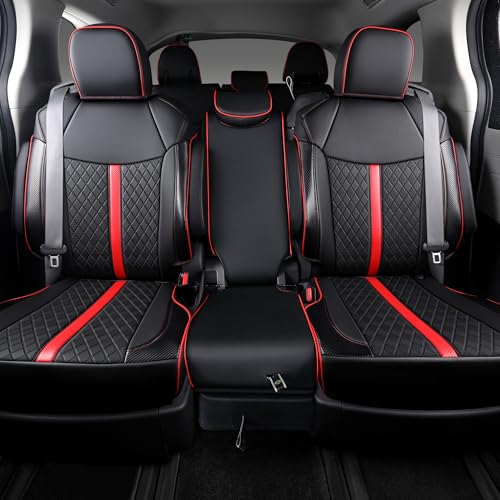Custom Sienna Seat Covers for 2021 (Black with red Luxe / 8-Seat)