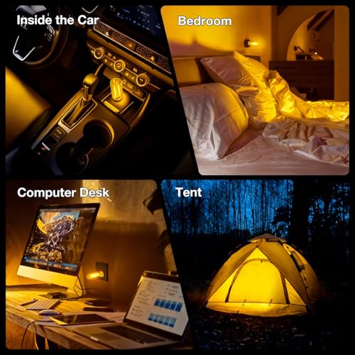 2 PCS USB Car Lights (Yellow / 2 pcs)