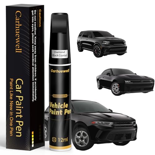 Touch Up Paint for Dodge Diamond Black Crystal (For Dodge / Diamond Black Crystal(PXJ/KXJ) for Durango/Challenger/ProMaster City/Ram Series)