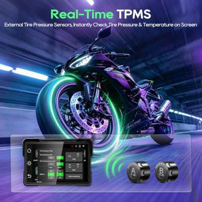 7 Inch Motorcycle CarPlay Display with TPMS (7")