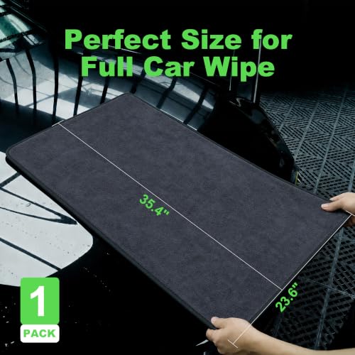 Car Drying Towels (New Car Towels - Dark Grey / 35.4" x 23.6" - 1pcs)