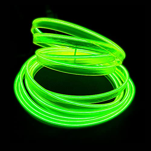El Wire Lemon Green Interior Car LED Strip Lights (Lemon Green / 10 M)