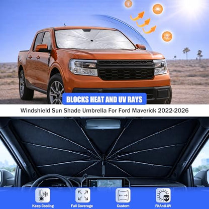 Car Windshield Sun Shade Umbrella for Ford Maverick 2022 (For Ford Maverick 2022-2026)