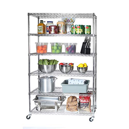 UltraDurable 6 (Steel / 6-Tier Shelving, 48" W x 18" D)