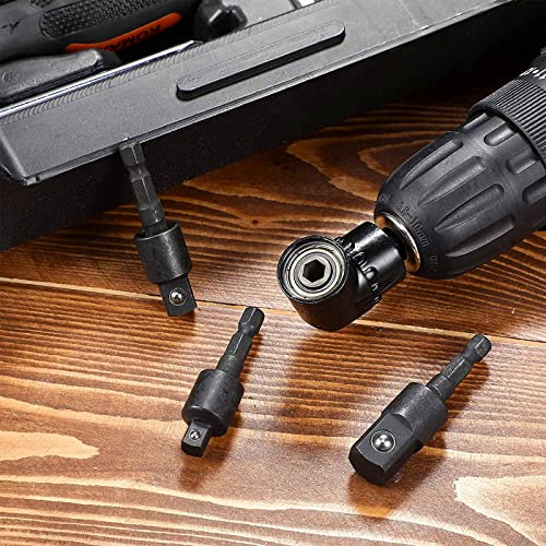 105 Degree Right Angle Drill Adapter Set (4*black)