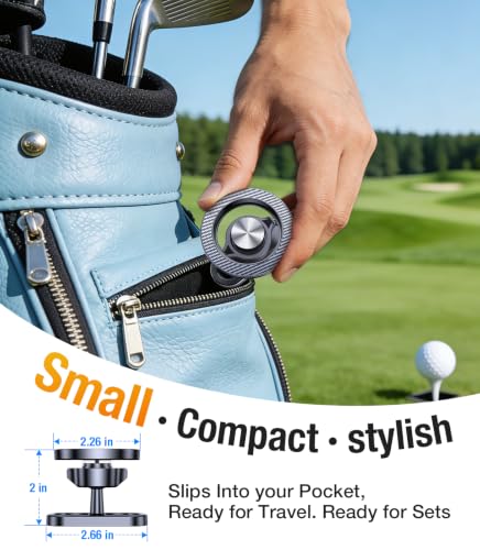 Magnetic Golf Cart Phone Holder【Strong Magnets】Magnetic Phone Holder for Golf Cart Phone Mount for iPhone 17 Fits GPS EZGO Club Car Yamaha Golf Accessories Gifts for Men Husband (Matte Black)