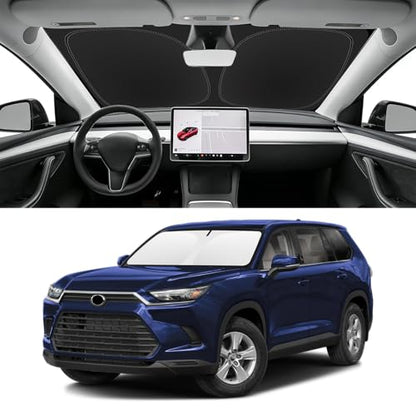 Windshield Sun Shade for Toyota Grand Highlander 2024 (for 2020-2026 Toyota Grand Highlander)