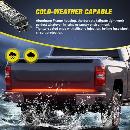 Truck Tailgate Light 48" Aluminum Frame Triple Row 780 LED Strip (48" Aluminum Frame Tailgate Light Bar)