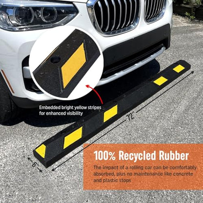 Rubber Parking Curb (2. Black/Yellow Pack of 10)