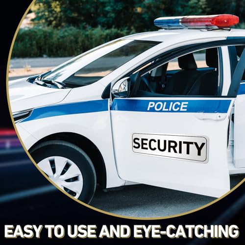2 Pcs Security Officers Magnetic Signs Heavy Duty Reflective