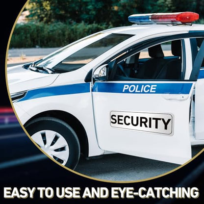 2 Pcs Security Officers Magnetic Signs Heavy Duty Reflective