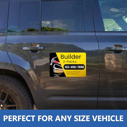 Custom Car Magnet Signs for Builder and Contractor (12"x18" Builder Rectangle)