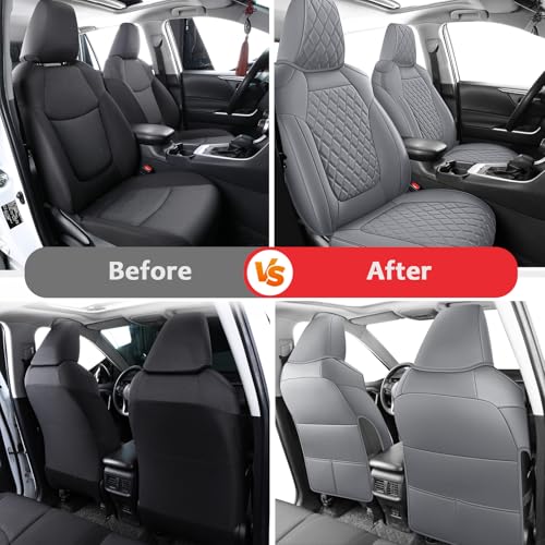 RAV4 Seat Covers Full Set Hybrid Fits for 2019 (Grey / 2019-2025 RAV4 Hybrid(Non XSE&2022-2025 SE Hybrid))