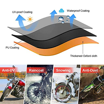 Comnova Motorcycle Cover 91 Inch (Premium - Black / 91 Inch)