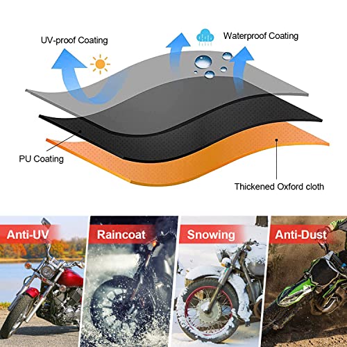 Comnova Motorcycle Cover 81 Inch (Premium - Black / 81 Inch)