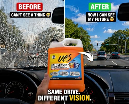 Advanced All Season Windshield Washer Fluid & Wiper Fluid (All Season / 128 Fl Oz (Pack of 1))