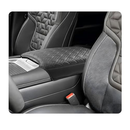 Center Console Cover Compatible with 2025 2026 Nissan Armada Accessories 2025 2026 Armada SV (2025 2026 Armada Thick Black)
