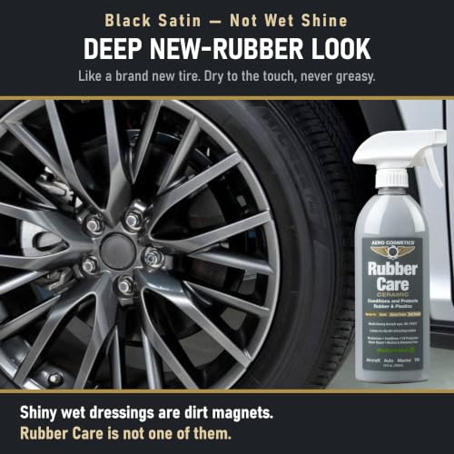 Rubber Care Matte Tire Shine & Ceramic Rubber Conditioner (16 Fl. Oz (2-Pack))
