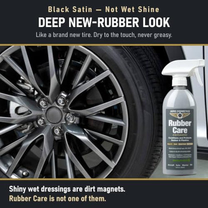 Rubber Care Matte Tire Shine & Ceramic Rubber Conditioner (16 Fl. Oz (2-Pack))