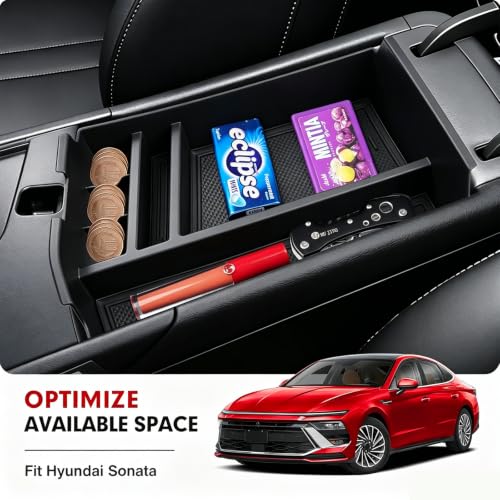 Center Console Organizer for 2024 2025 2026 Hyundai Sonata Accessories (2024-2026 Hyundai Sonata)