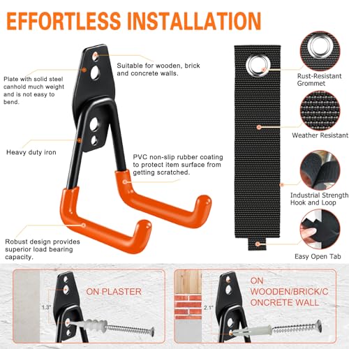26 Pack Garage Hooks Heavy Duty (26 Pack Orange)