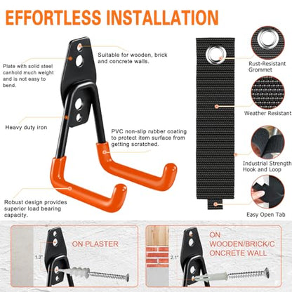 26 Pack Garage Hooks Heavy Duty (26 Pack Orange)