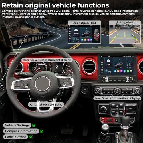 9" Car Radio Stereo for Jeep Wrangler JL & Gladiator JT 2018