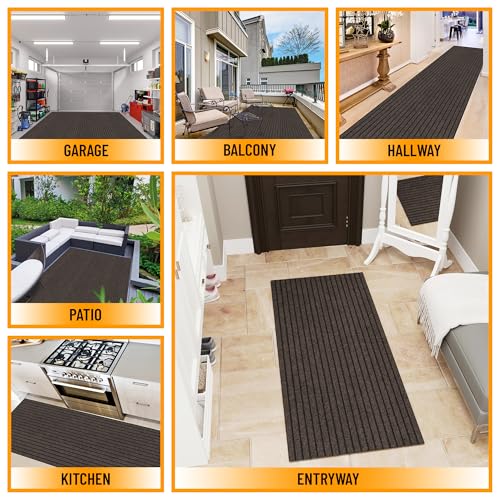 3x5 Indoor Outdoor Door Mat (Brown / 2'7" x 5' (Area Rug))