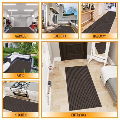 3x5 Indoor Outdoor Door Mat (Brown / 2'7" x 5' (Area Rug))