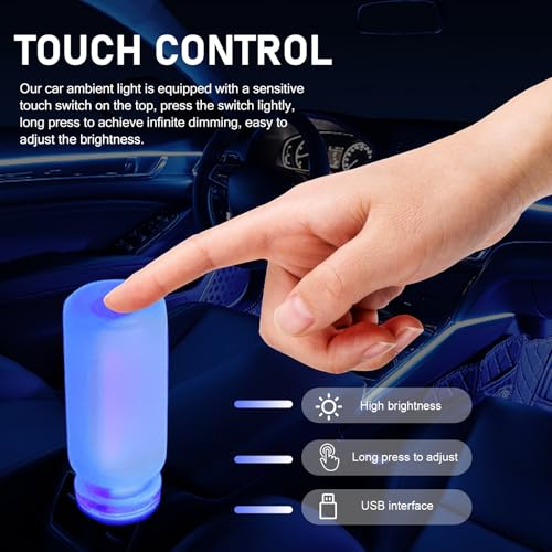 Car USB Atmosphere Lamp (1 PC / Blue)