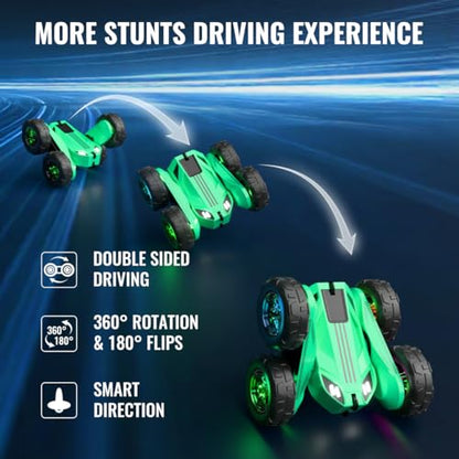 Fast Direct Charging Remote Control Car with LED (Green)