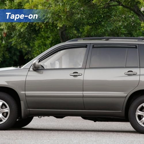 Window Visors Rain Guards for 2001 (2001-2007 Toyota Highlander)