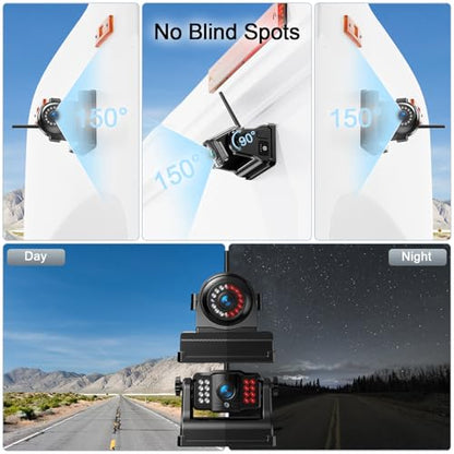 Magnetic Wireless Backup Camera (Mars Black / 10 inches 4-Camera)