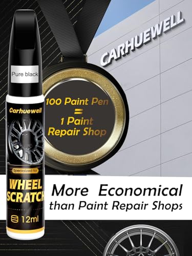 Black Rim Touch Up Paint Compatible with Kia 2 (For Audi / pure black for rim repair)