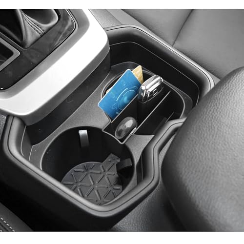 for 2025 Toyota RAV 4 Accessories Compatible with 2019 2020 2021 2022 2023 2024 2025 Toyota RAV 4 Front Center Console Cup Holder Organizer Secondary Storage Box Insert Tray ABS Material