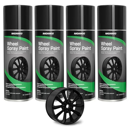 Black Spray Paint for Wheels (Black / 13 Ounce (Pack of 4))