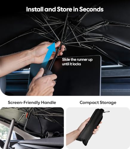 Windshield Sun Shade Umbrella for Tesla Model 3 Highland 2017 (for Tesla Model 3 (2017-2026))