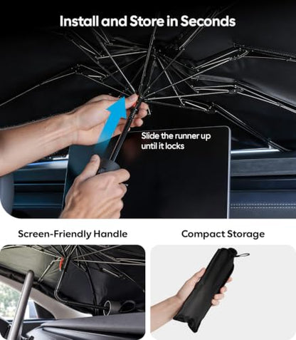 Windshield Sun Shade Umbrella for Tesla Model 3 Highland 2017 (for Tesla Model 3 (2017-2026))