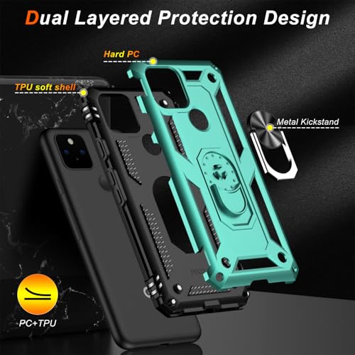 for Google Pixel 5 Case with Screen Protector (Teal / Google Pixel 5)