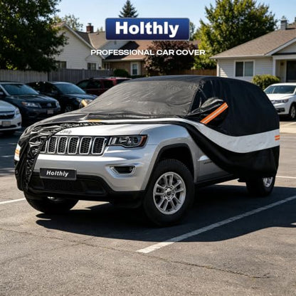 10 Layers SUV Car Cover Custom Fit for Jeep Grand Cherokee (Black Gray / Custom Fit for Jeep Grand Cherokee)
