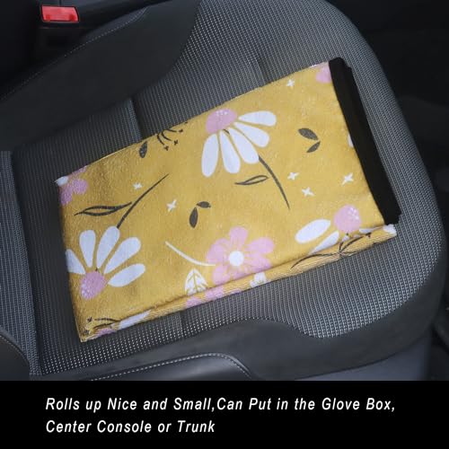 Car Seat Cover Protector Front Seats (1Pcs Front Seat Towel / Chamomile and Yellow)