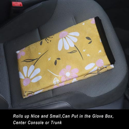 Car Seat Cover Protector Front Seats (1Pcs Front Seat Towel / Chamomile and Yellow)