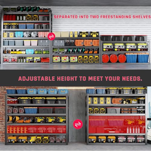 65" W Garage Shelving Heavy Duty (65"Wx24Dx96H | 7 Tier)