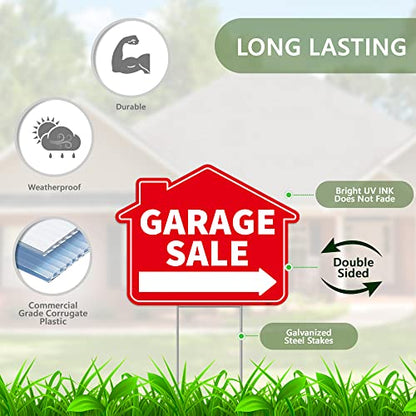 2PC Garage Sale Yard Sign with Stakes (Garage Sale)