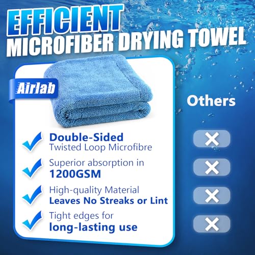 Microfiber Towel Car Drying Detailing Wash Cloth Car Care (Light Blue)