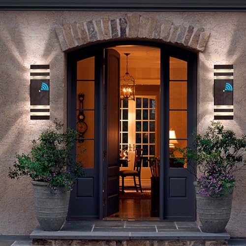 2 Pack Outdoor Light Fixtures (Brown / 2 Layer - 12 Inch)
