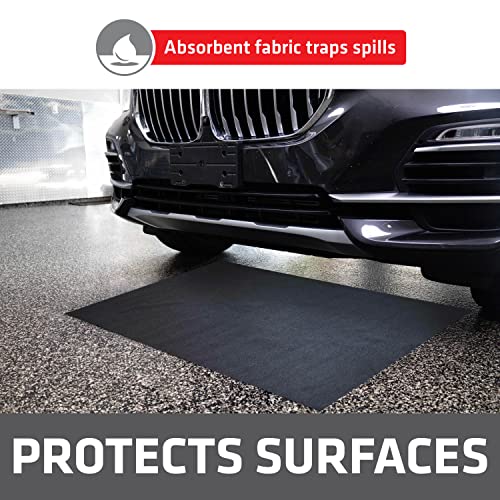 XL Oil Spill Mat Premium Absorbent Oil Pads USA Made (36" x 59" (2-Pack) / Charcoal)