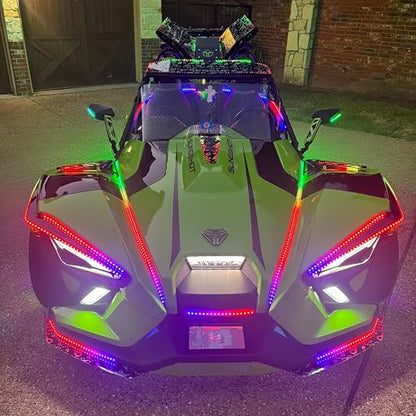 Tinted 4PCS 5FT Chasing LED Light Strips for Slingshot Ryker (4PCS 5FT Tinted Light Strips)