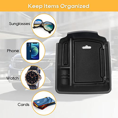 Seltos Center Console Organizer for 2022 2023 Seltos [LX (Black)
